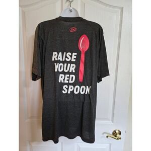 Dairy Queen DQ Gray Short Sleeve T Shirt Raise Your Red Spoon Logo Men 2XL /0372
